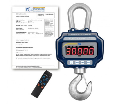 PCE CS 3000N-ICA [PCE-CS 3000N-ICA] Dynamometer incl. ISO Calibration Certificate