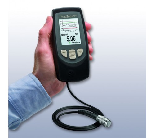 Defelsko 6000-FNRS1 [6000FNRS1-E] Coating Thickness Gauge with Standard Display, 90 Degree Probe Measures Coatings on Ferrous and NON-Ferrous Metals up to 60 mils / 1500 Microns - FNRS1-E